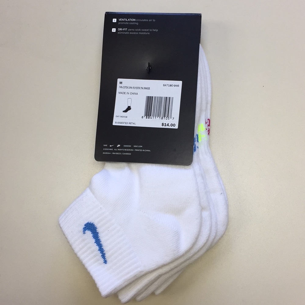 Nike Women’s Everyday Ankle Socks, M - Picture 2 of 3